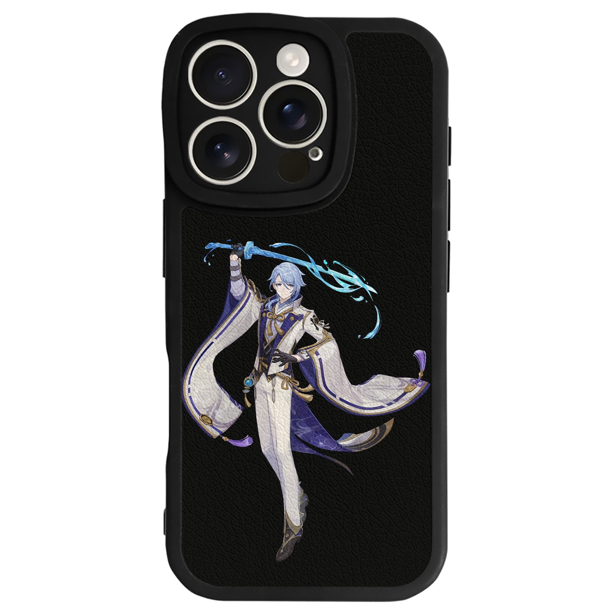げんし神 神里綾人 かみさとあやと genshin Kamisato Ayato 【iPhone 16シリーズ対応】シリコンスマホケース（レザー調） 材質：シリコン